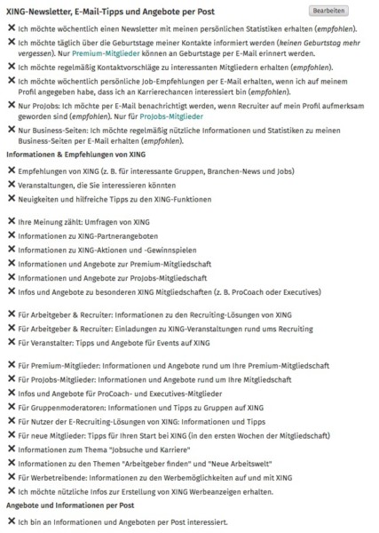 Diese Einstellungen im XING Profil sorgen für Ruhe.
